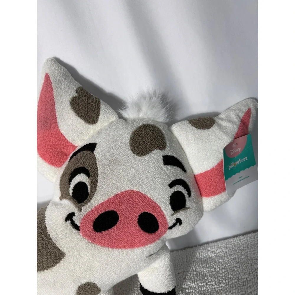 Disney Pillowfort Moana Pua‎ Decorative Character Pillow Plush White Pink Brown